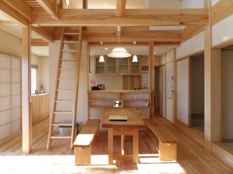 ペレットストーブであたたかな44坪平屋の家（金ヶ崎町K様邸）